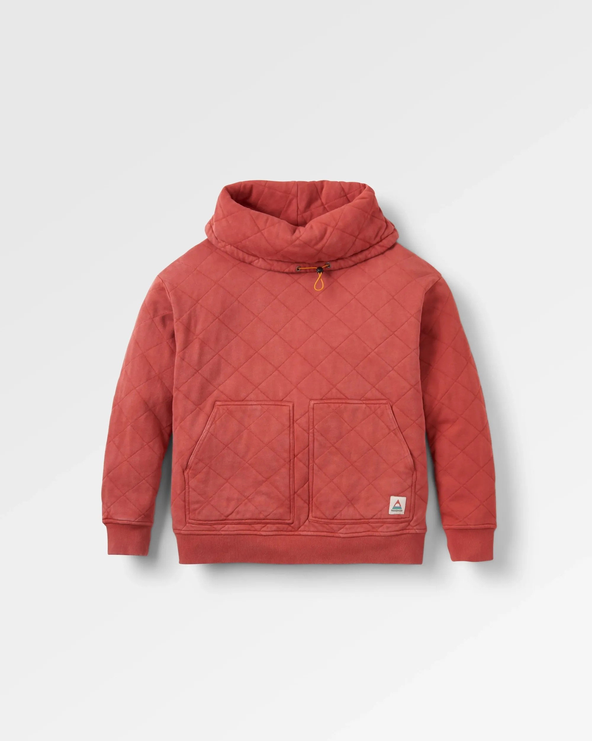 Clementine Recycled Quilted High Neck - Red Ochre