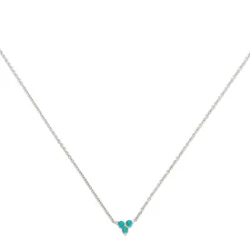 Cluster Necklace, Turquoise, Silver