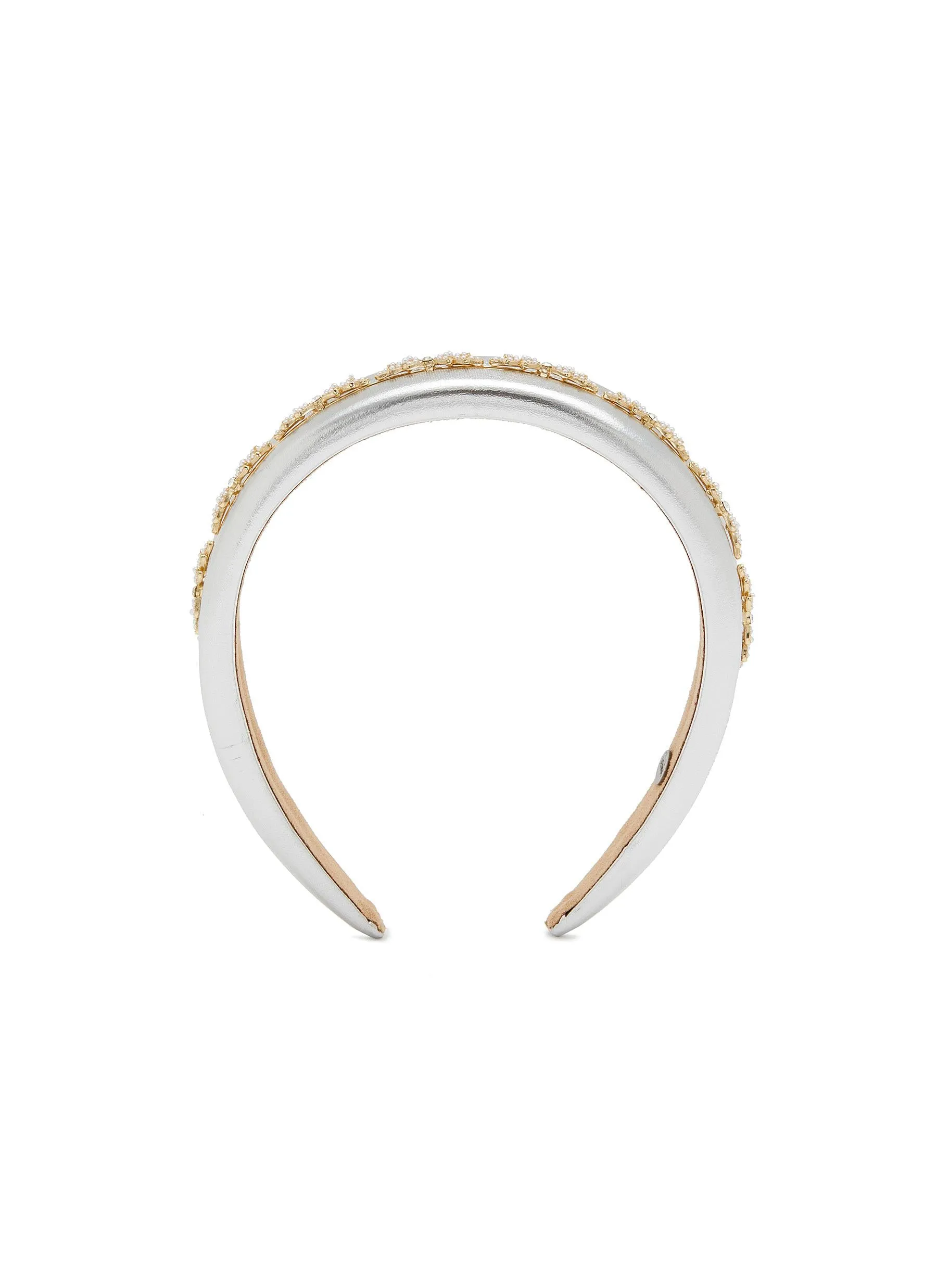 CRYSTAL SIMULATED LEATHER HEADBAND