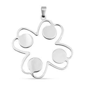 Cutout 4 Leaf Clover Stainless Steel Pendant / PDJ3327