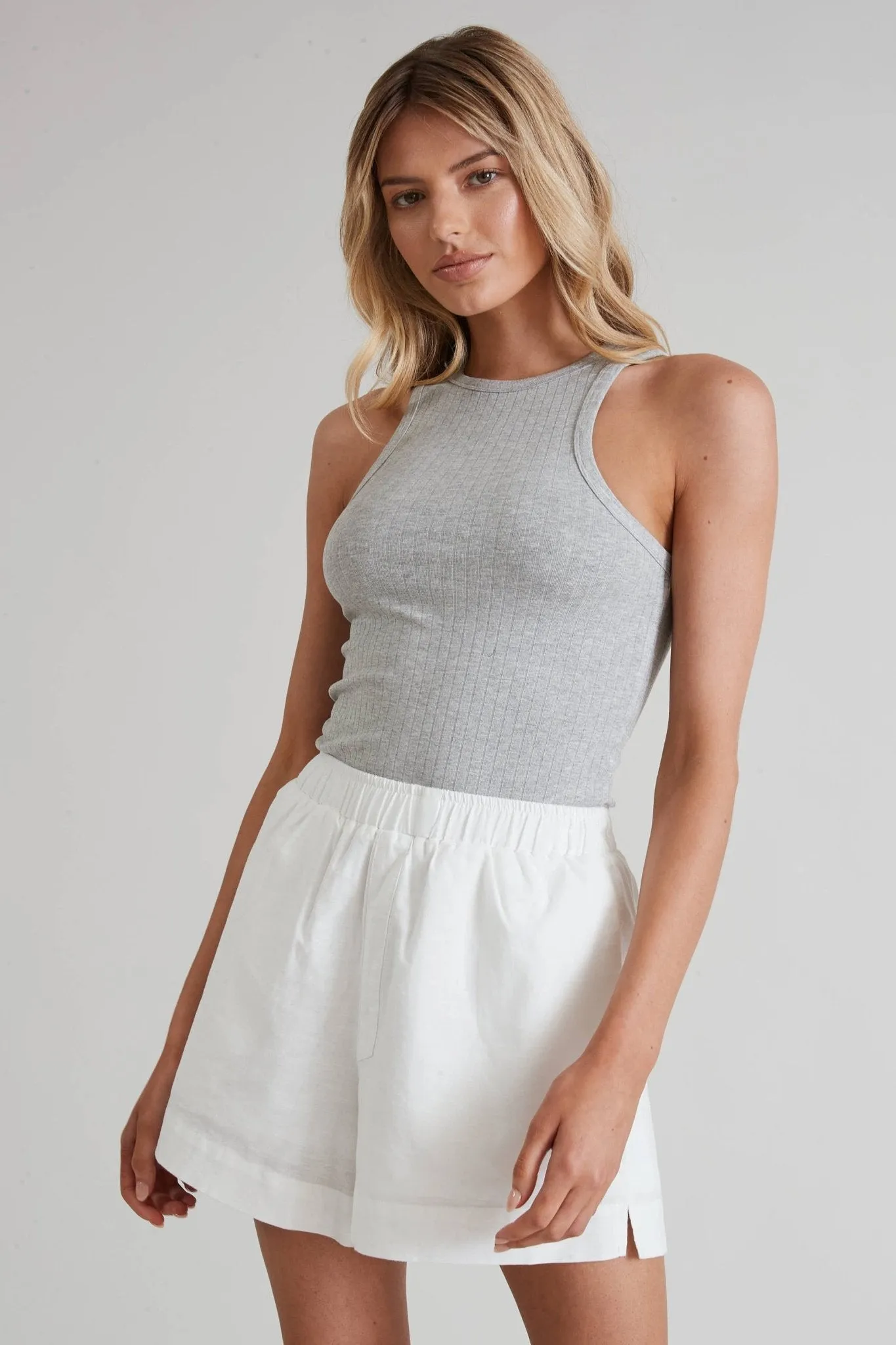 Daisy High Neck Tank (Heather)