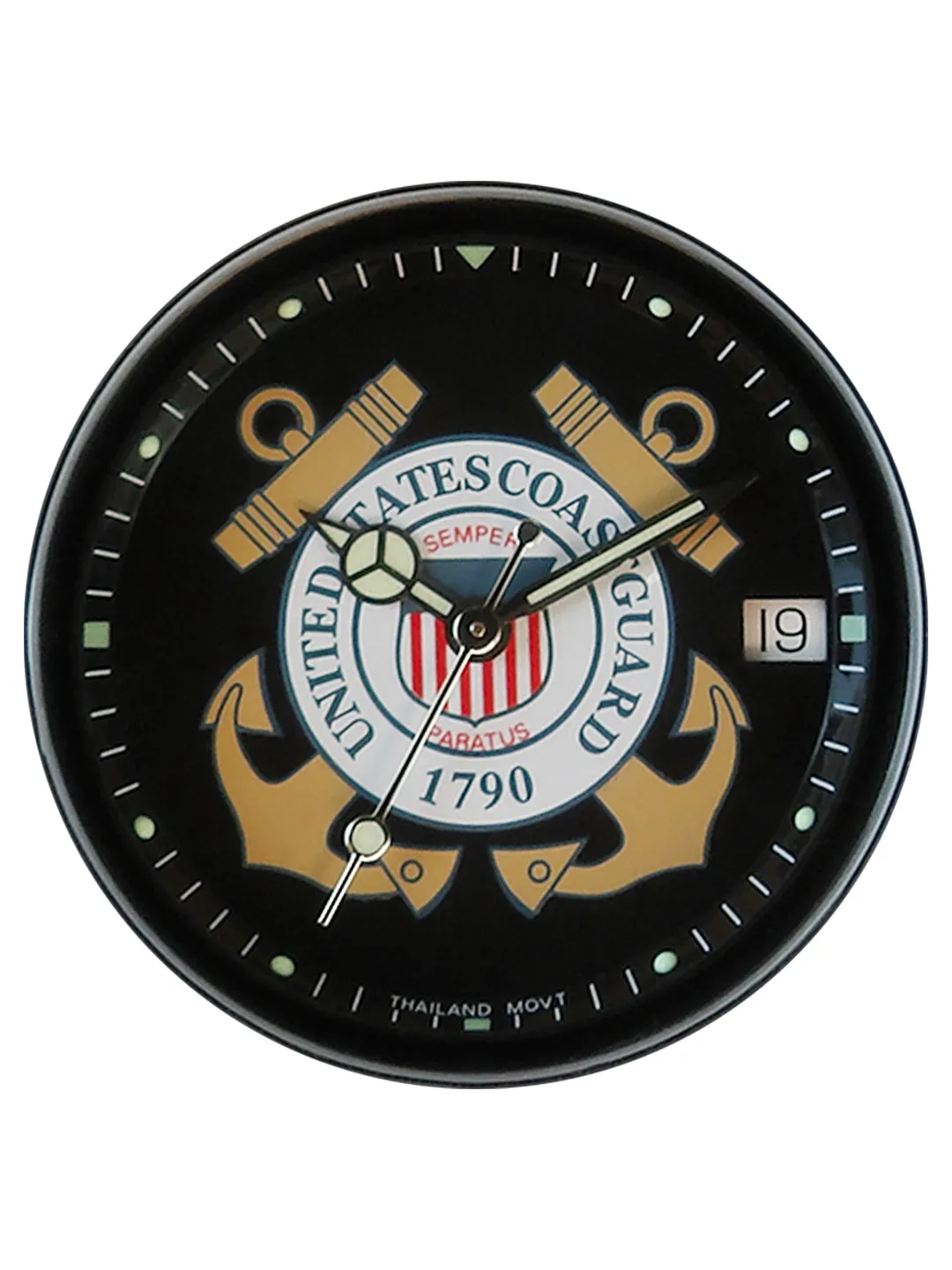 Sure! Here’s an optimized title for the Del Mar Mens Coast Guard Military Watch:

**Del Mar Mens Coast Guard Series Black Strap Military Watch #50519 - Durable, Waterproof, and Stylish Timepiece**