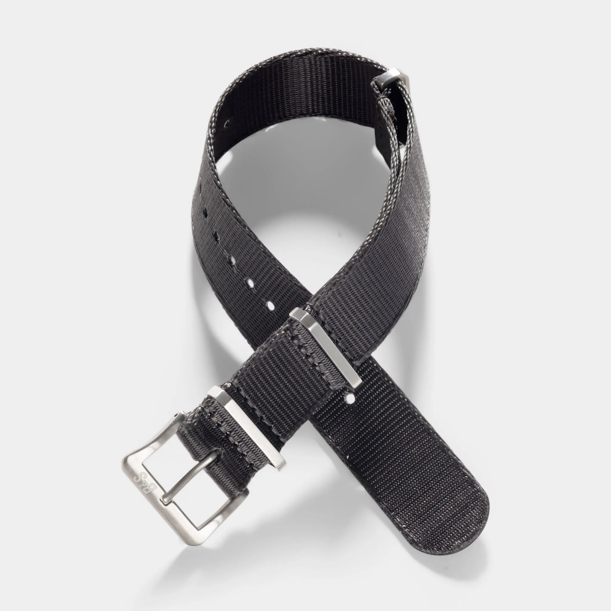 Deluxe Nylon Single Pass Watch Strap Graphite Grey