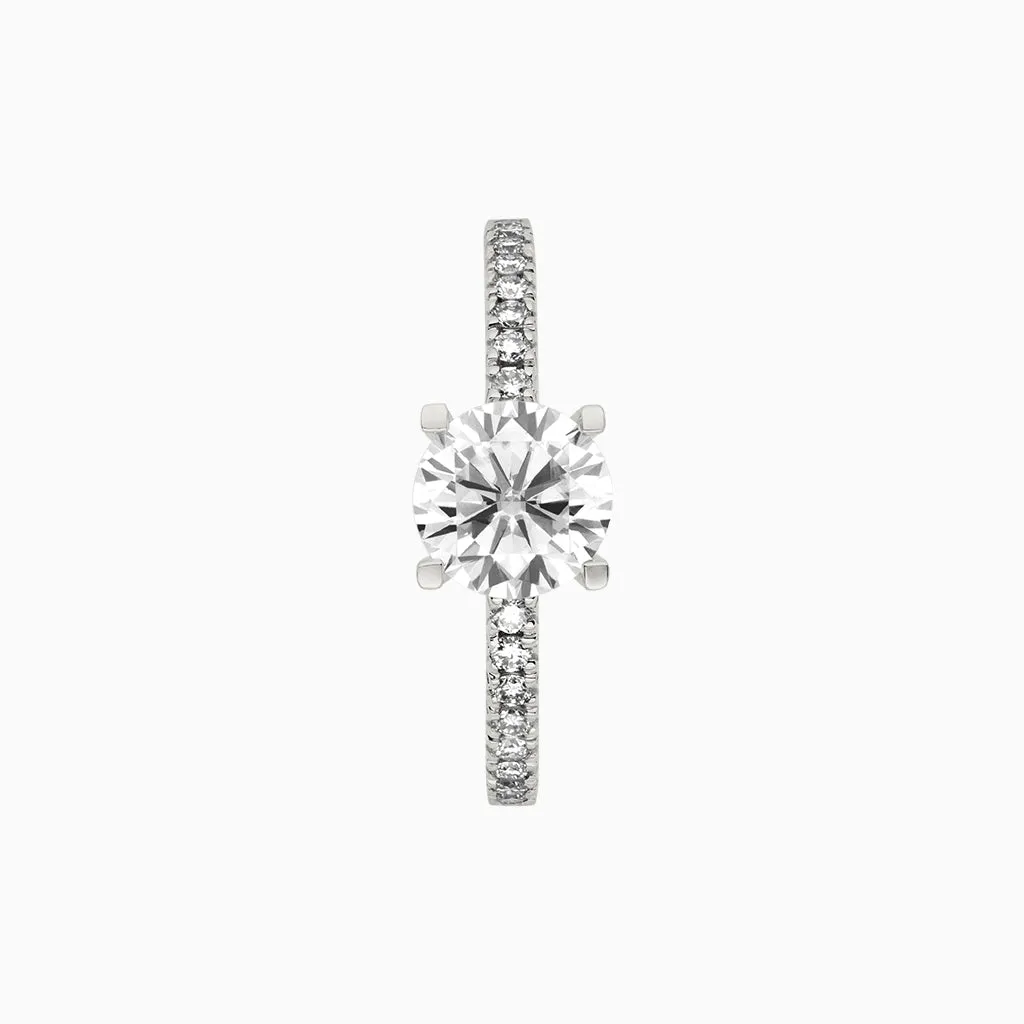 Diamond2 Solitaire Claw Set Ring with embellished band