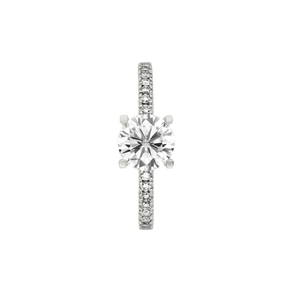 Diamond2 Solitaire Claw Set Ring with embellished band