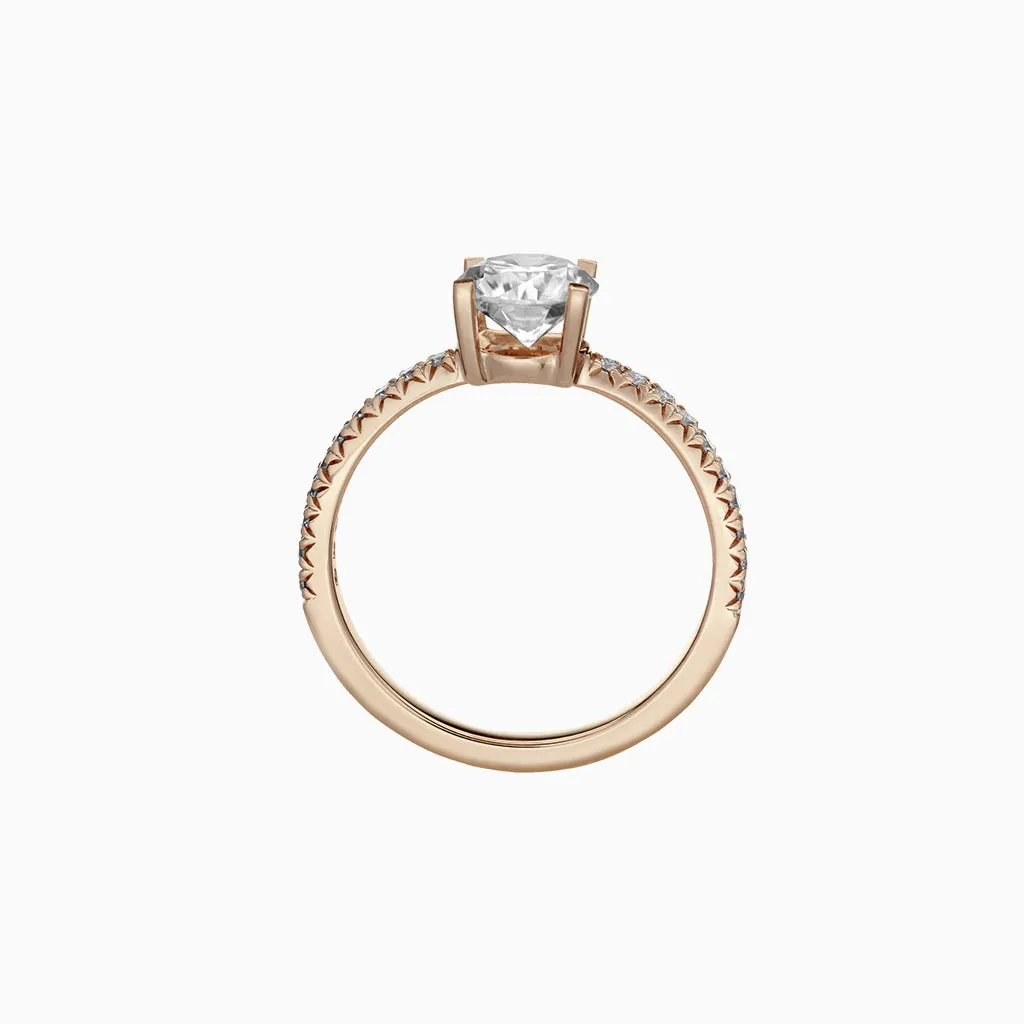 Diamond2 Solitaire Claw Set Ring with embellished band