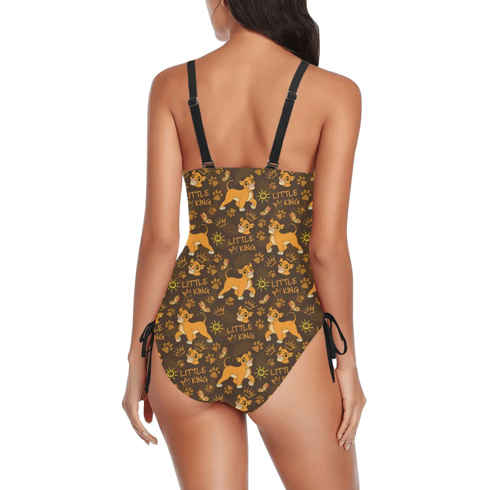 Disney Lion King Little King Drawstring Side Women's One-Piece Swimsuit