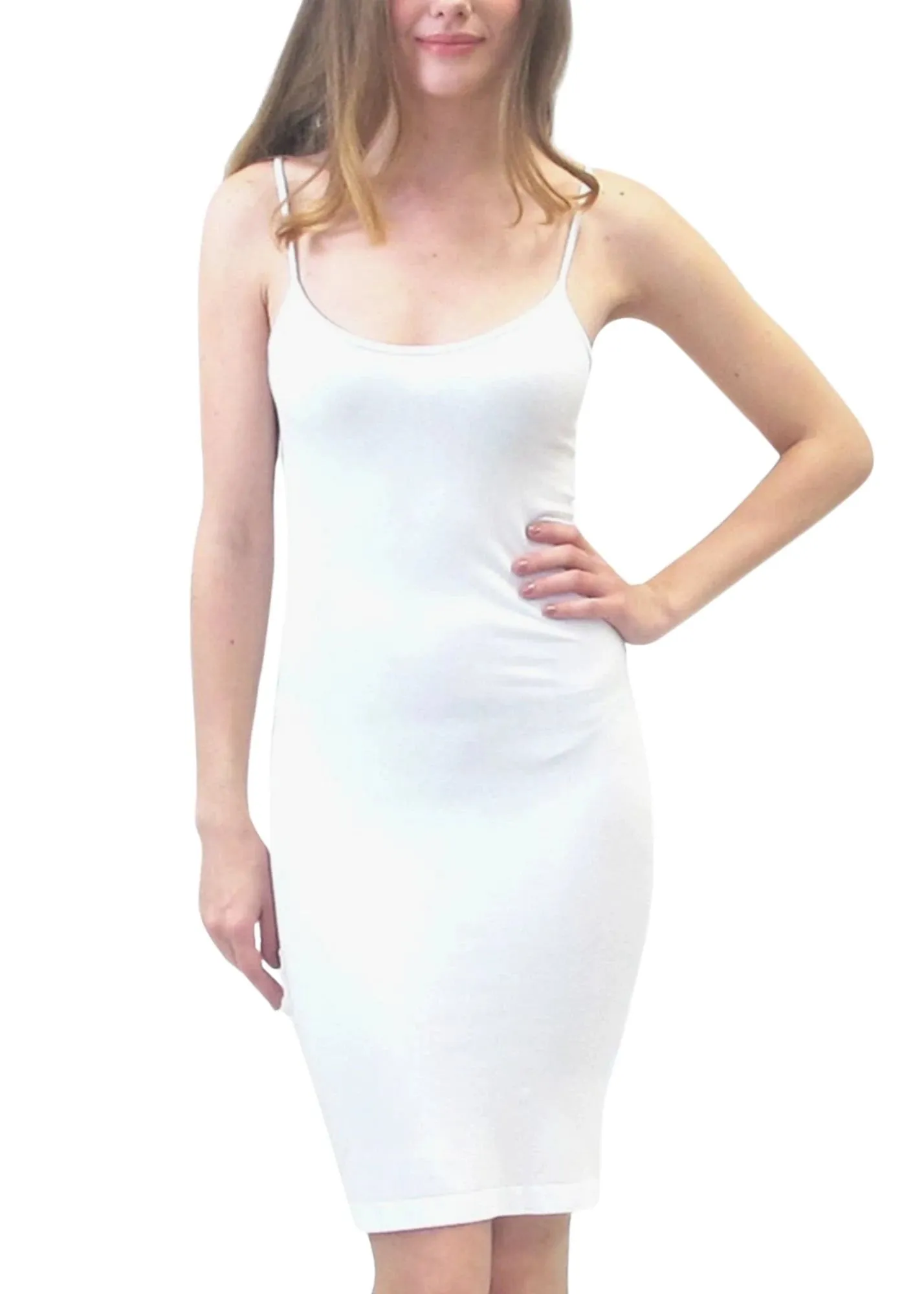 Elietian Basic Tank Dress One Size  Body Shaping