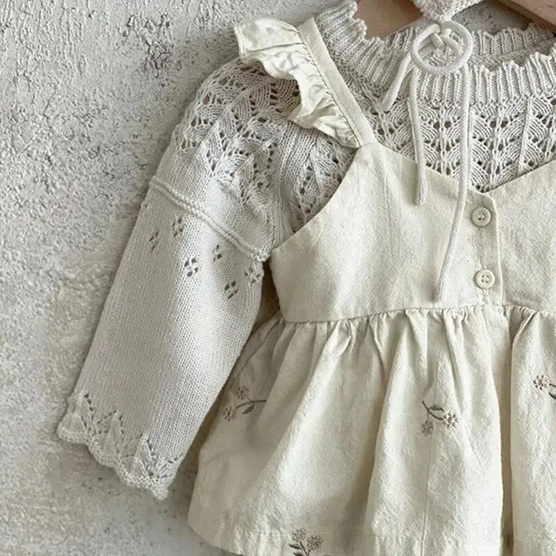 Embroidered Ruffle Rop and Bloomers Co-ord Set