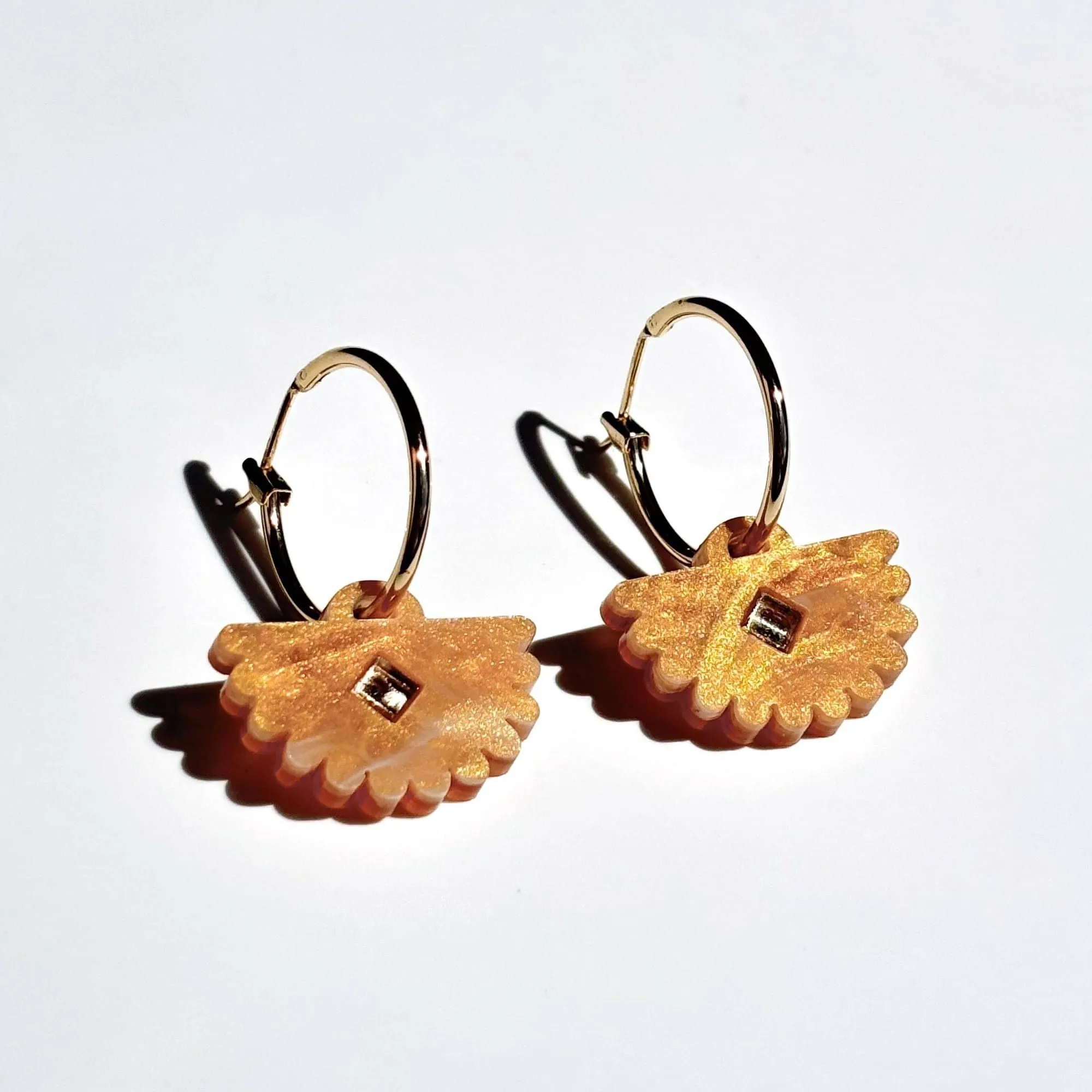 Fantail Earrings - Honey