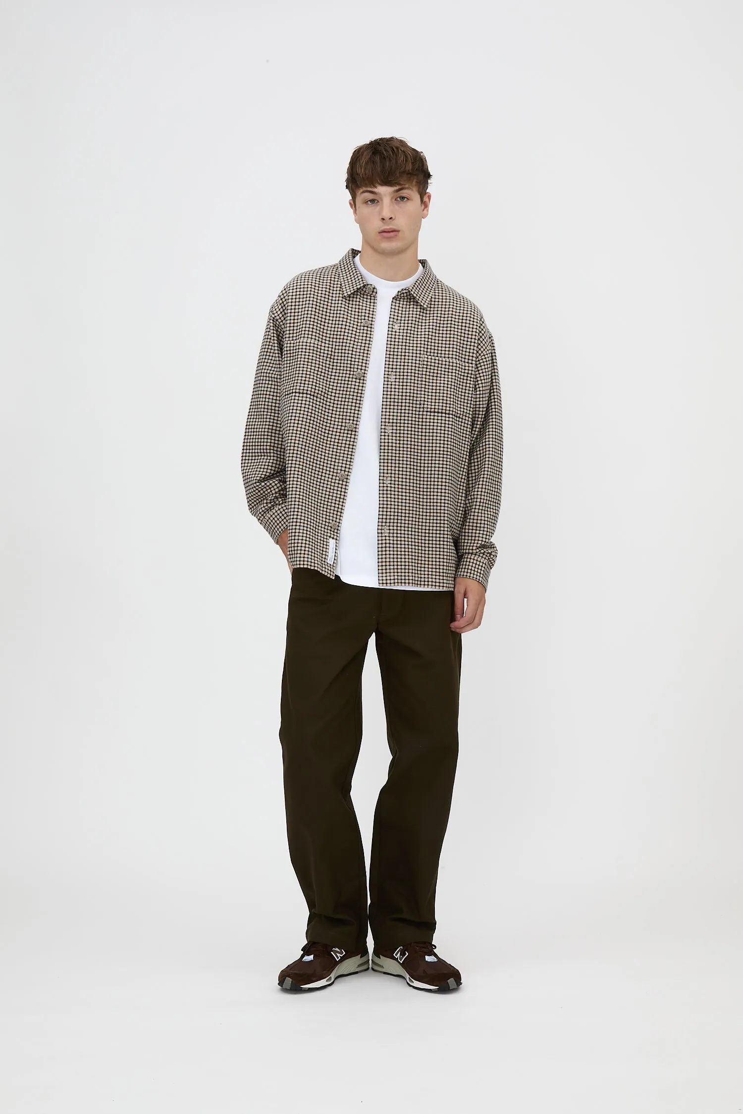 Flat Hem Workshirt - Navy Check