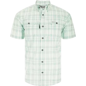 Frat Faded Plaid Button-Down Short Sleeve Shirt