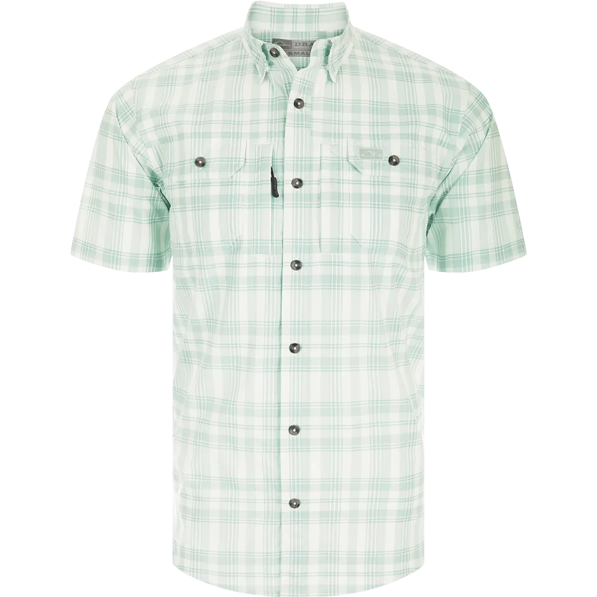 Frat Faded Plaid Button-Down Short Sleeve Shirt