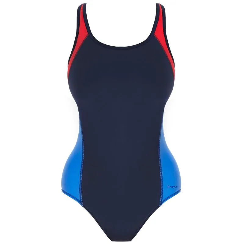 Freestyle One Piece Athletic Swimsuit Navy Blue - Freya Active