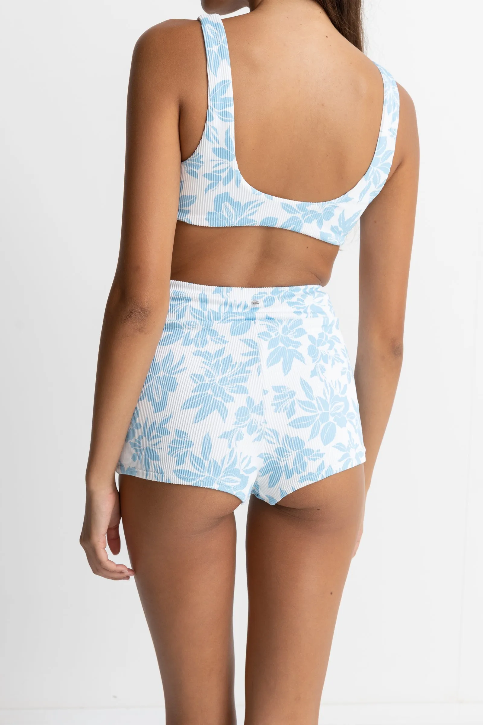 Grace Floral Surf Short Blue