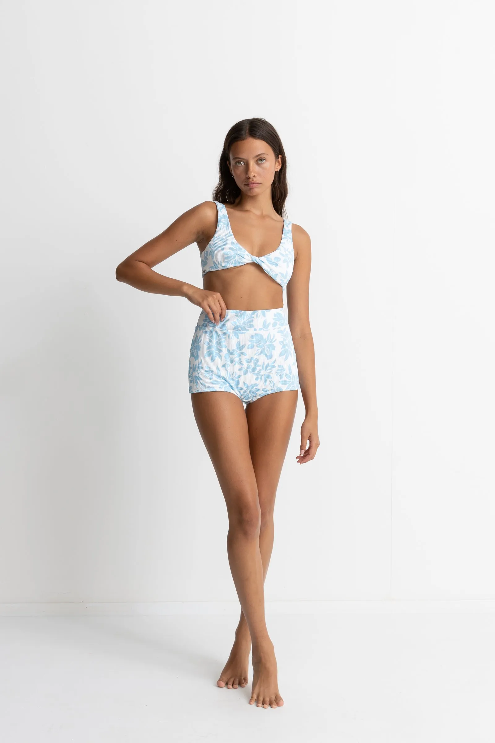 Grace Floral Surf Short Blue