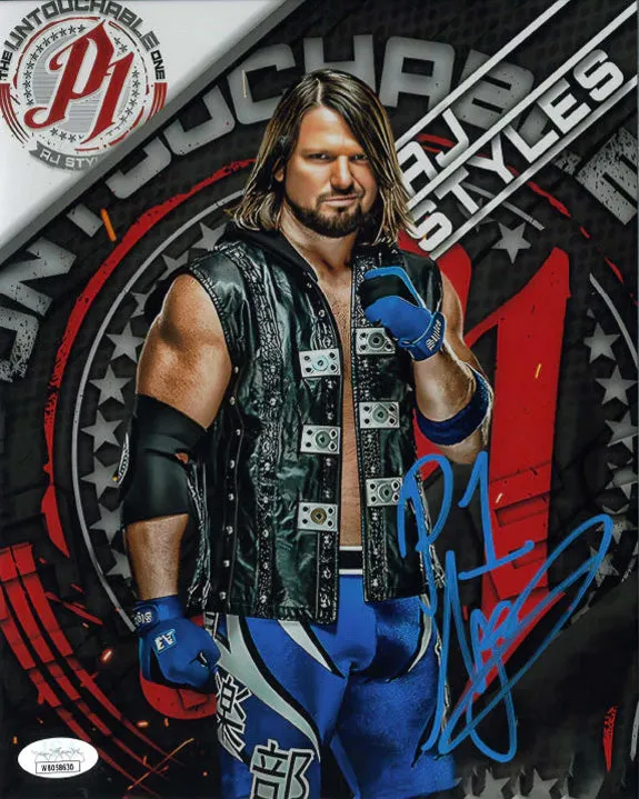 Highspots - AJ Styles "Untouchable" Hand Signed 8x10 *Inc COA*