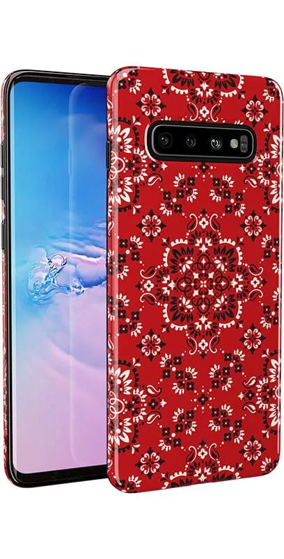 I'm with the Band | Red Bandana Print Samsung Case