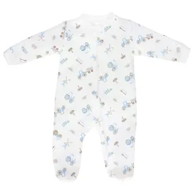 In the Farm Printed Zipper Footie |  Baby Boy