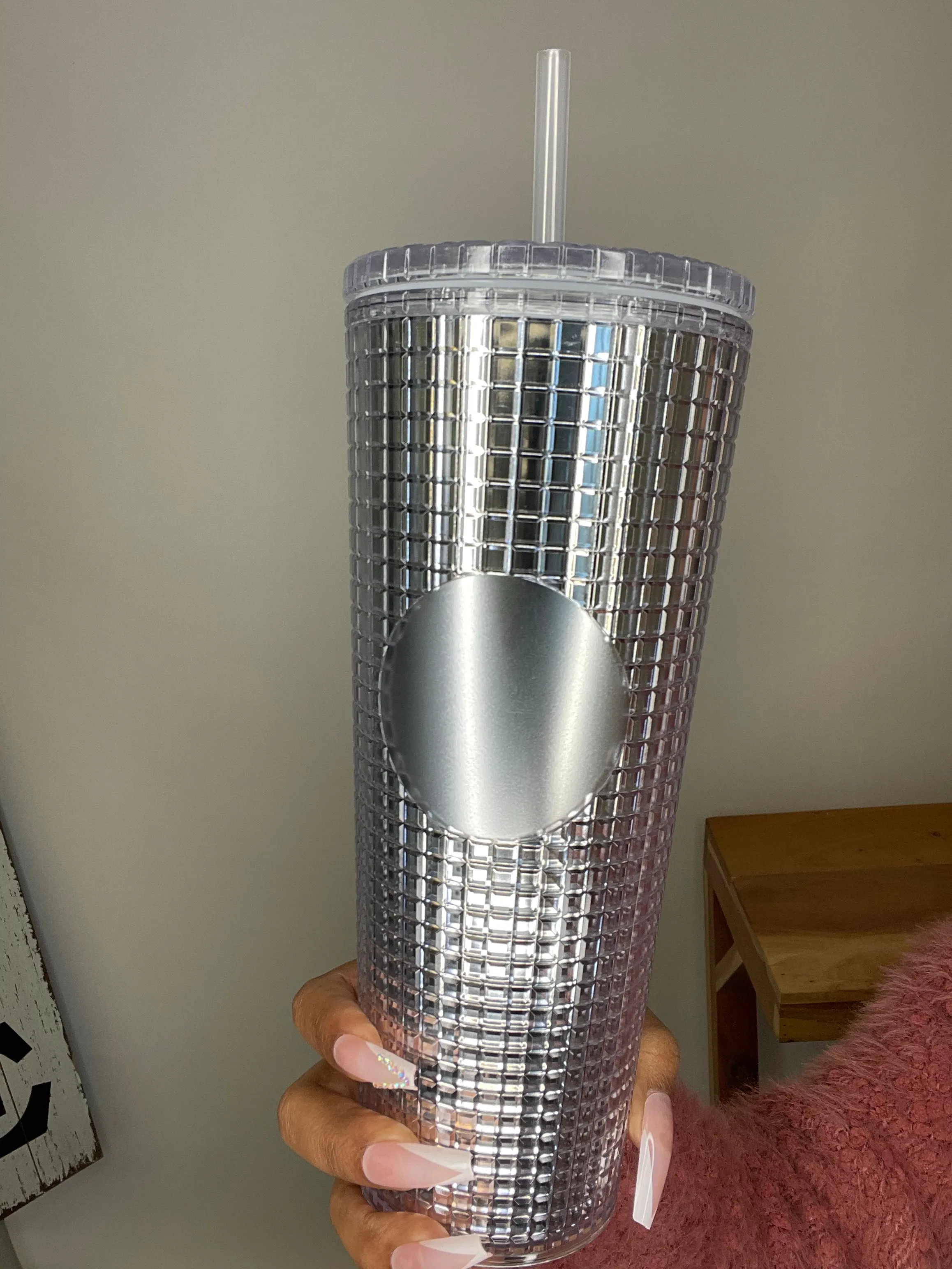 #L660 Grid Tumbler (SILVER)