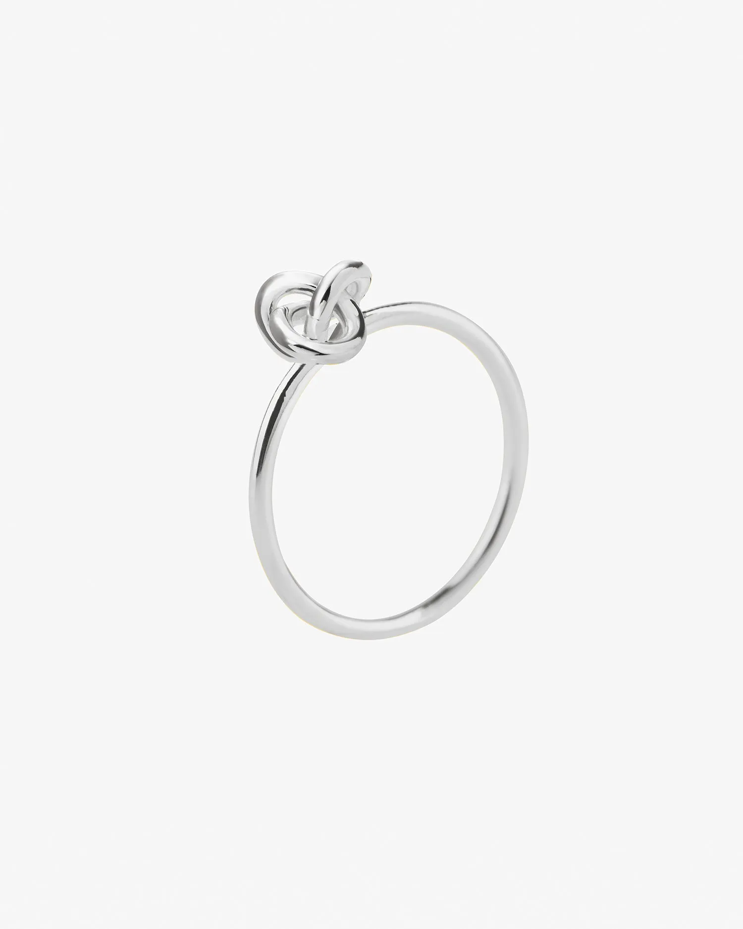 Le Knot drop ring silver