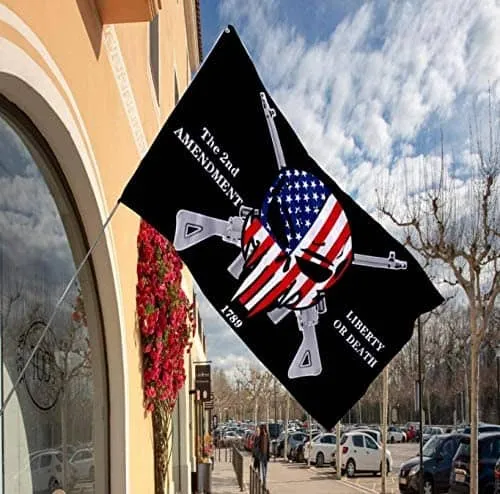 Liberty or Death Second Amendment Flag Polyester with Brass Grommets 3 X 5 Ft