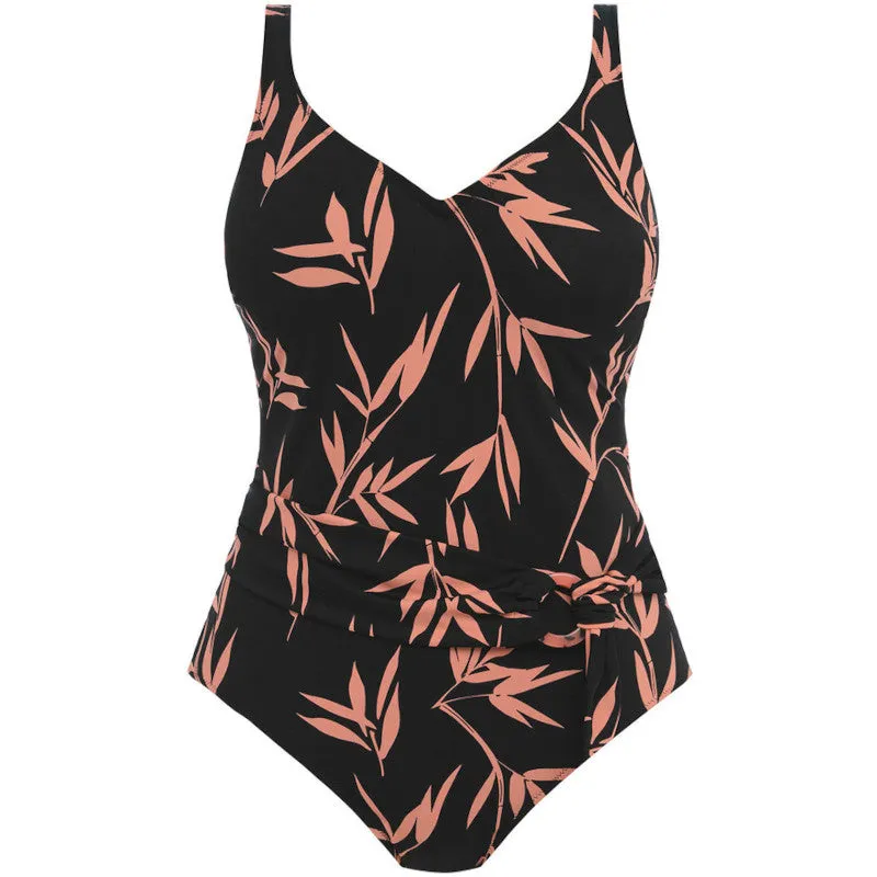 Luna Bay One Piece Swimsuit Plunge Lacquered Black - Fantasie Swim