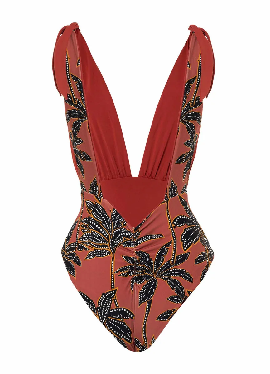 Maaji Burgundy Faena Plunge One Piece