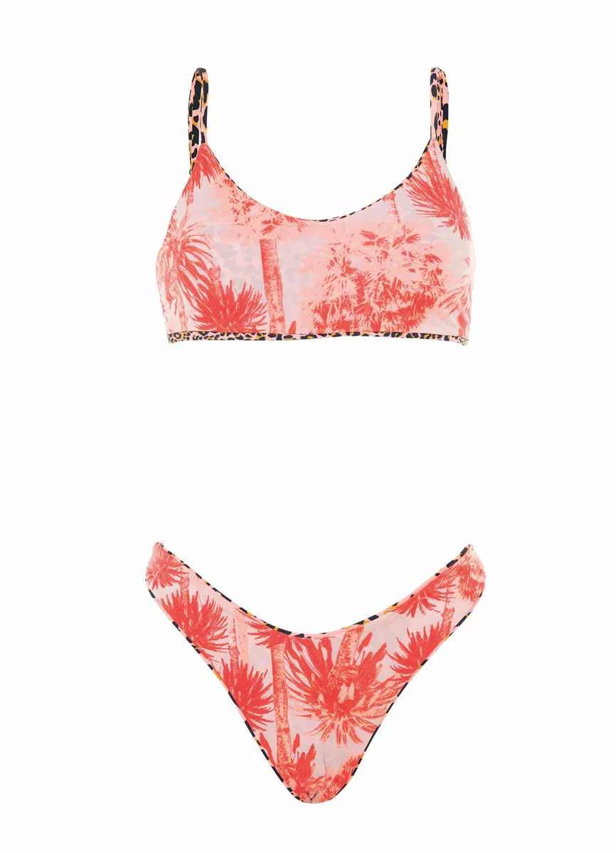 Maaji Coral Panther Lanai Sporty Bralette Bikini Top