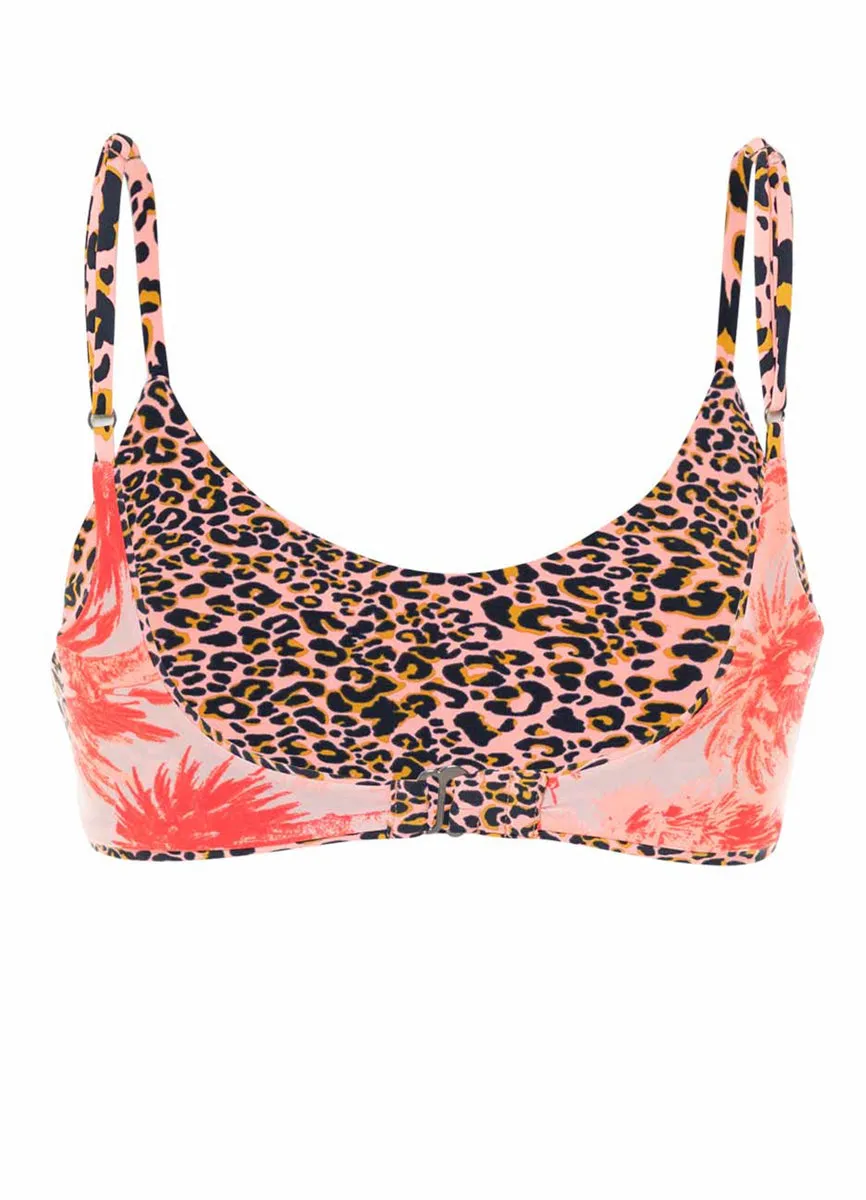 Maaji Coral Panther Lanai Sporty Bralette Bikini Top