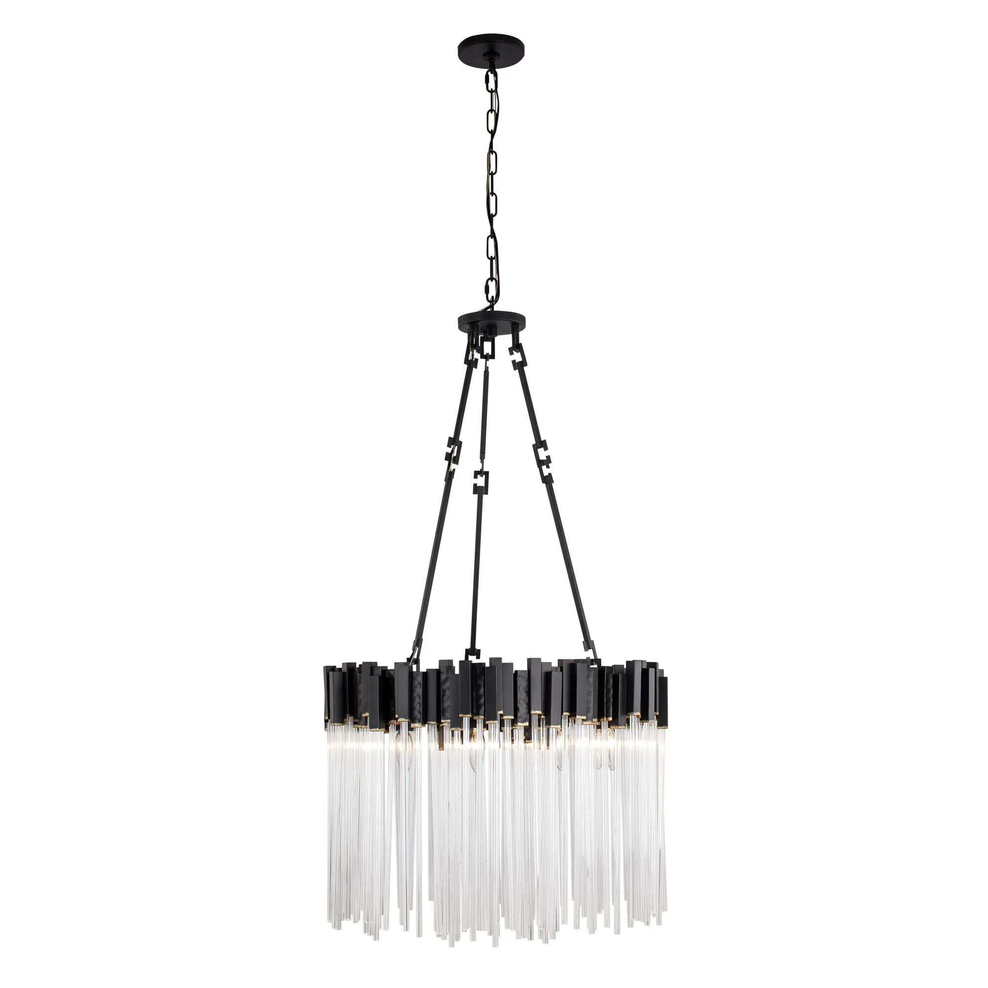 Matrix 309P09MBFG 9-Light Pendant Light - Matte Black/French Gold