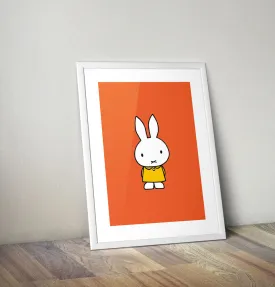 Miffy in a Yellow Dress Framed Mini Poster