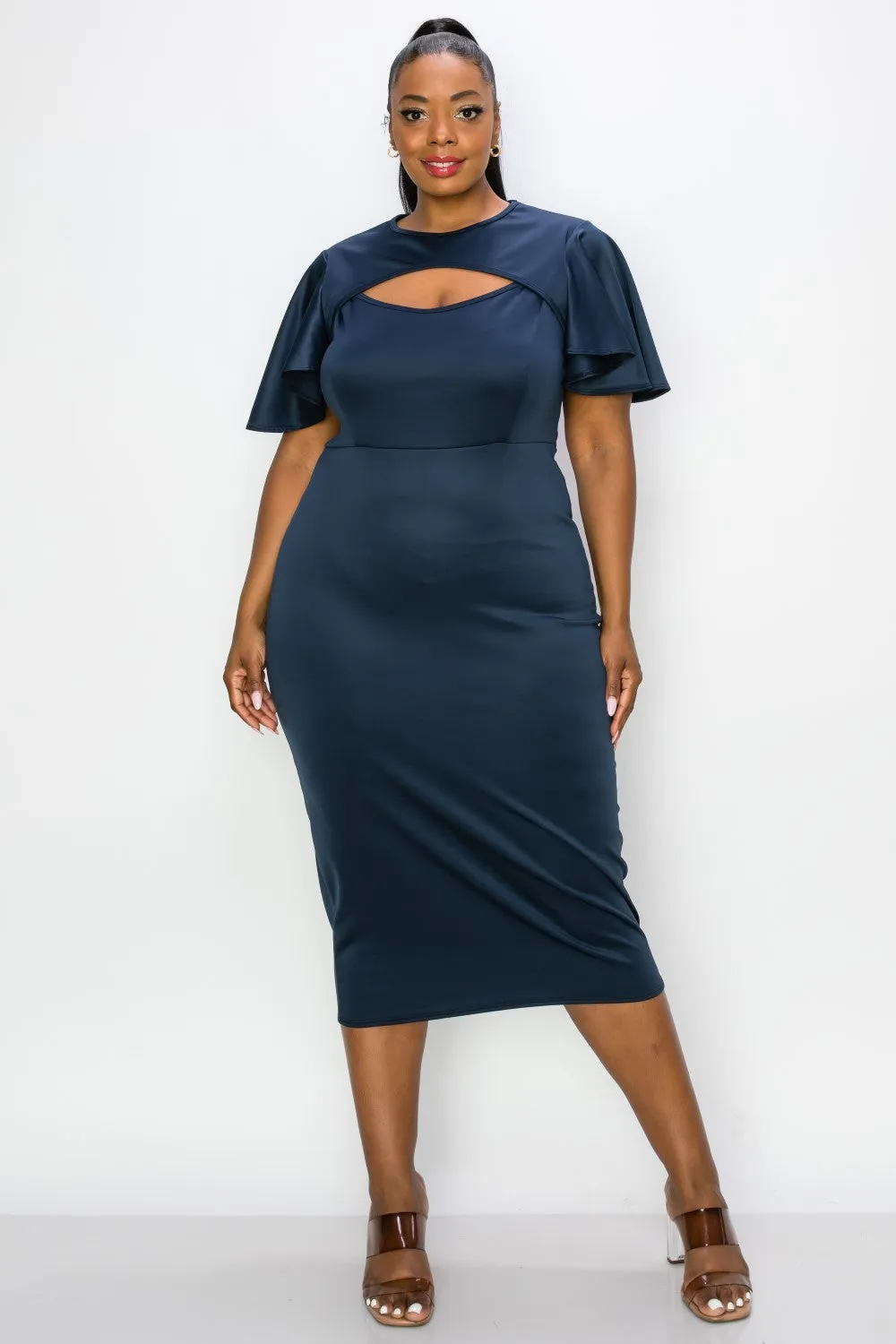 Millie Cutout Flutter Dress