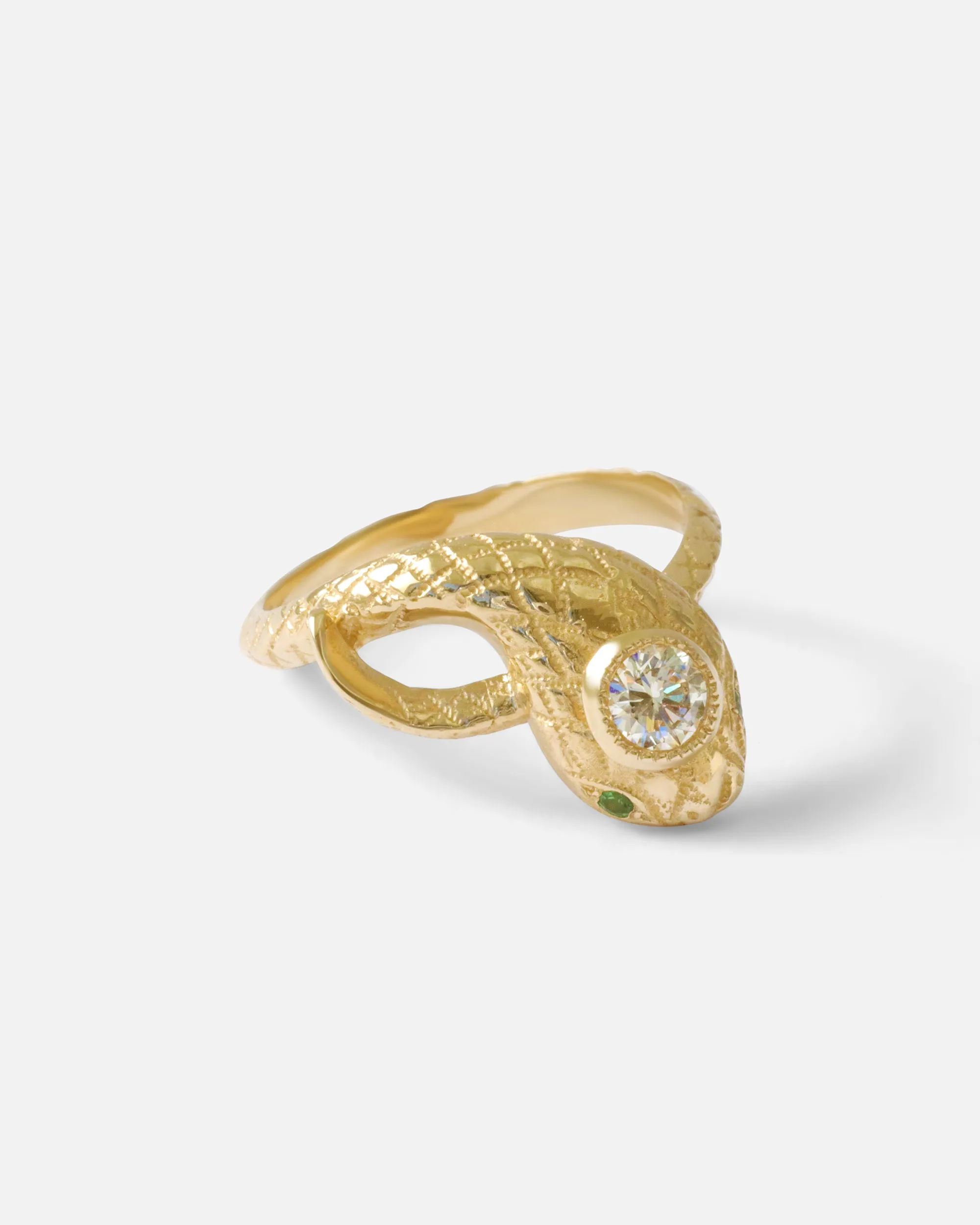 Ornata Ophidia Ring / White Diamond