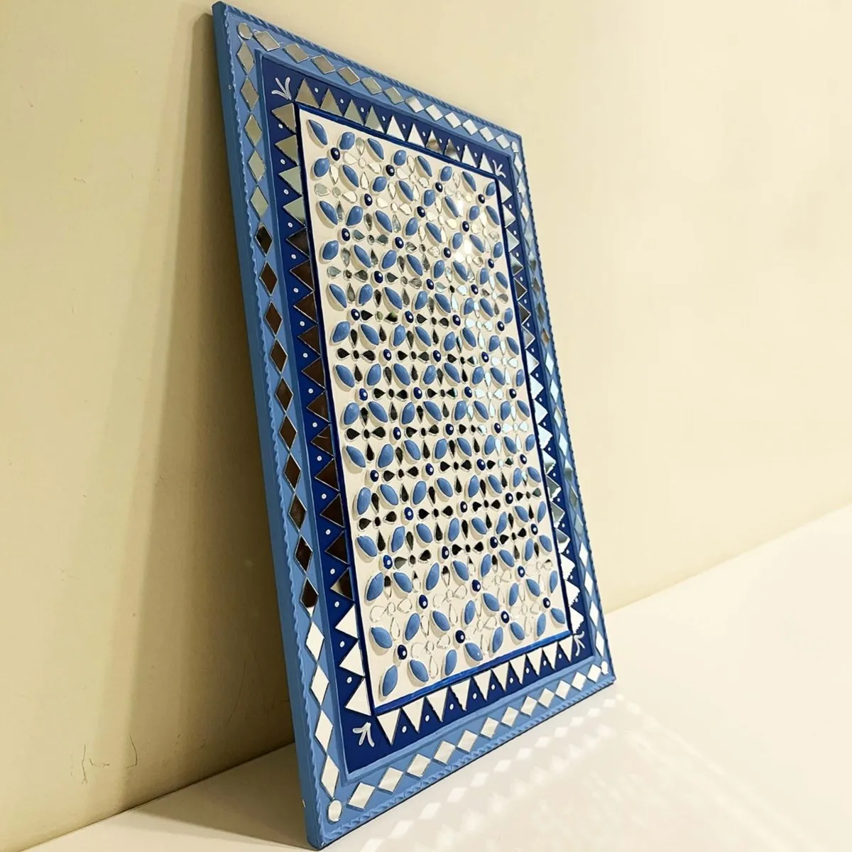 Palace Blue Handmade Mud Art Wall Hanging