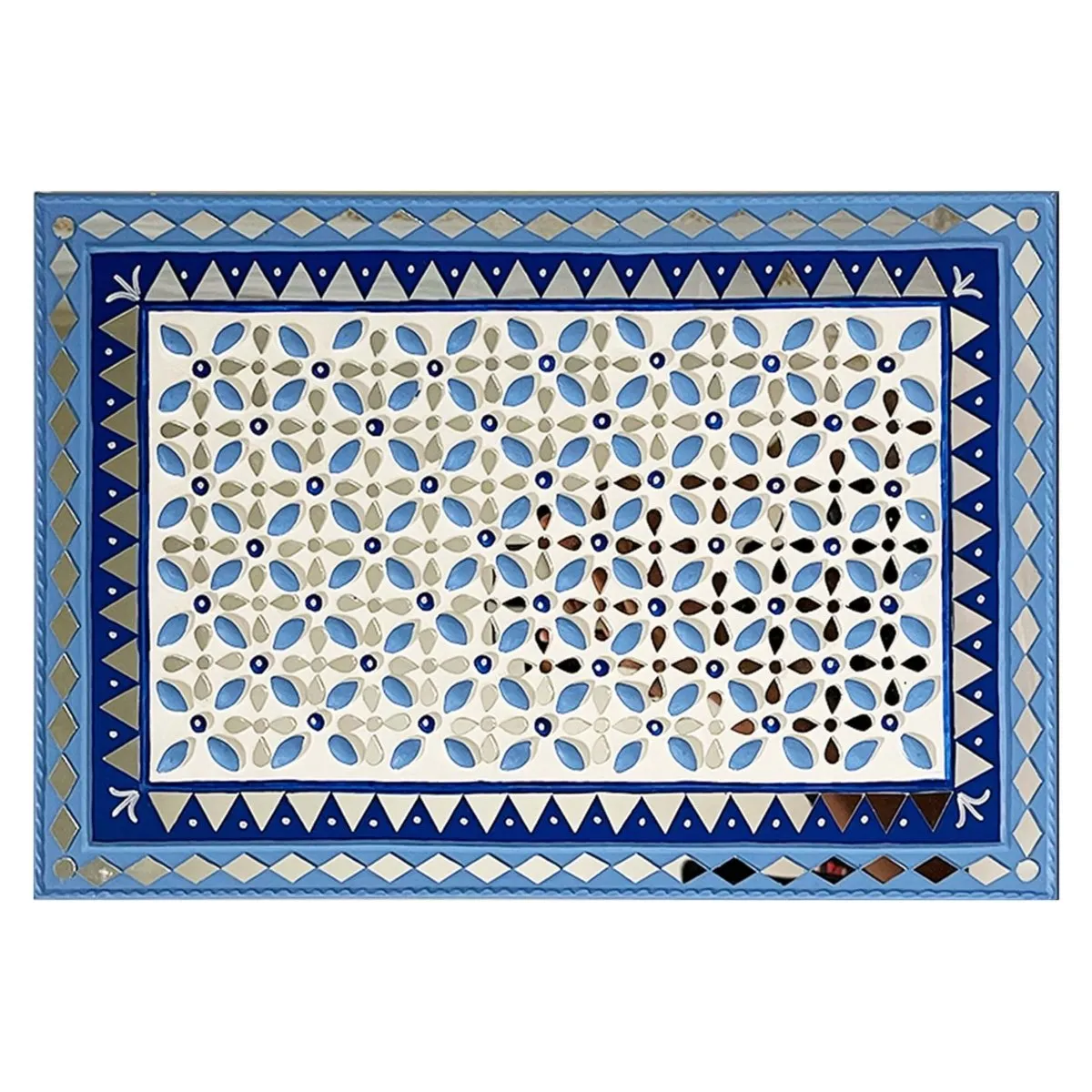 Palace Blue Handmade Mud Art Wall Hanging