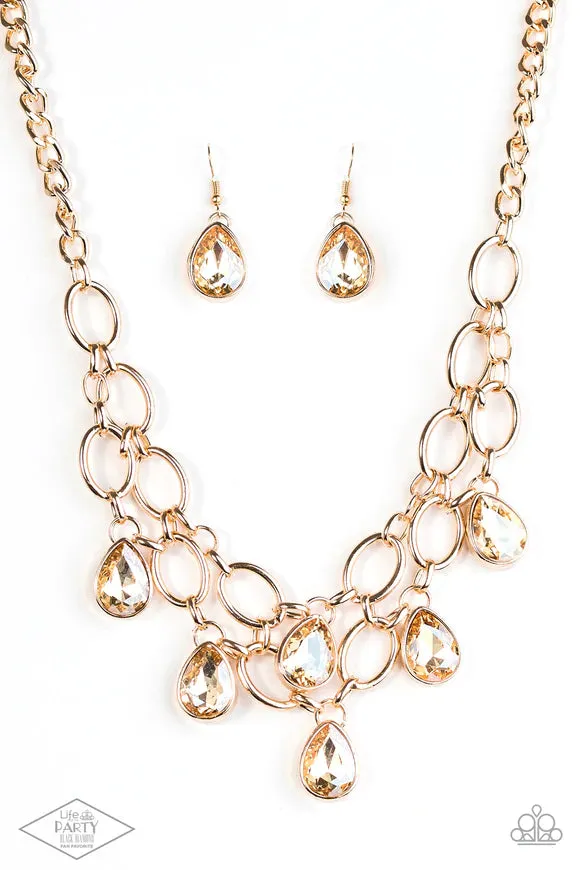 Paparazzi Accessories  - Show-Stopping Shimmer #N891 Box 9 - Gold Necklace