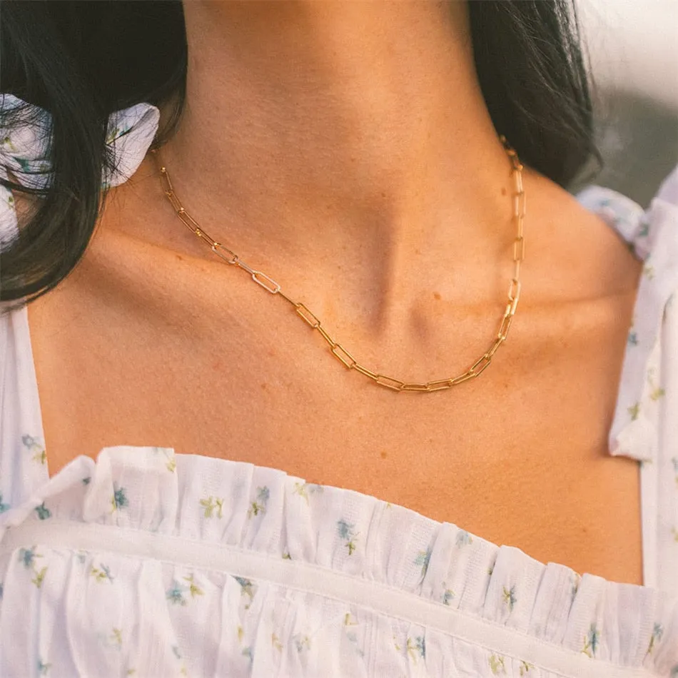 Paper Clip Chain Necklace