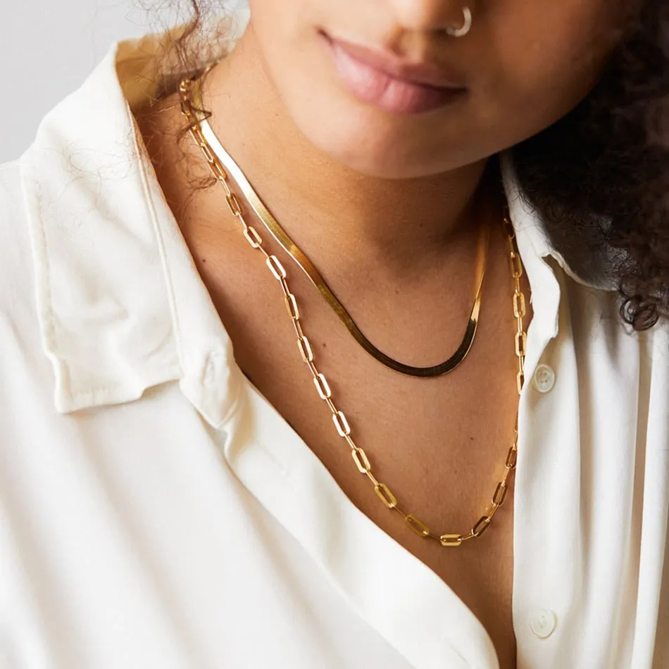 Paper Clip Chain Necklace