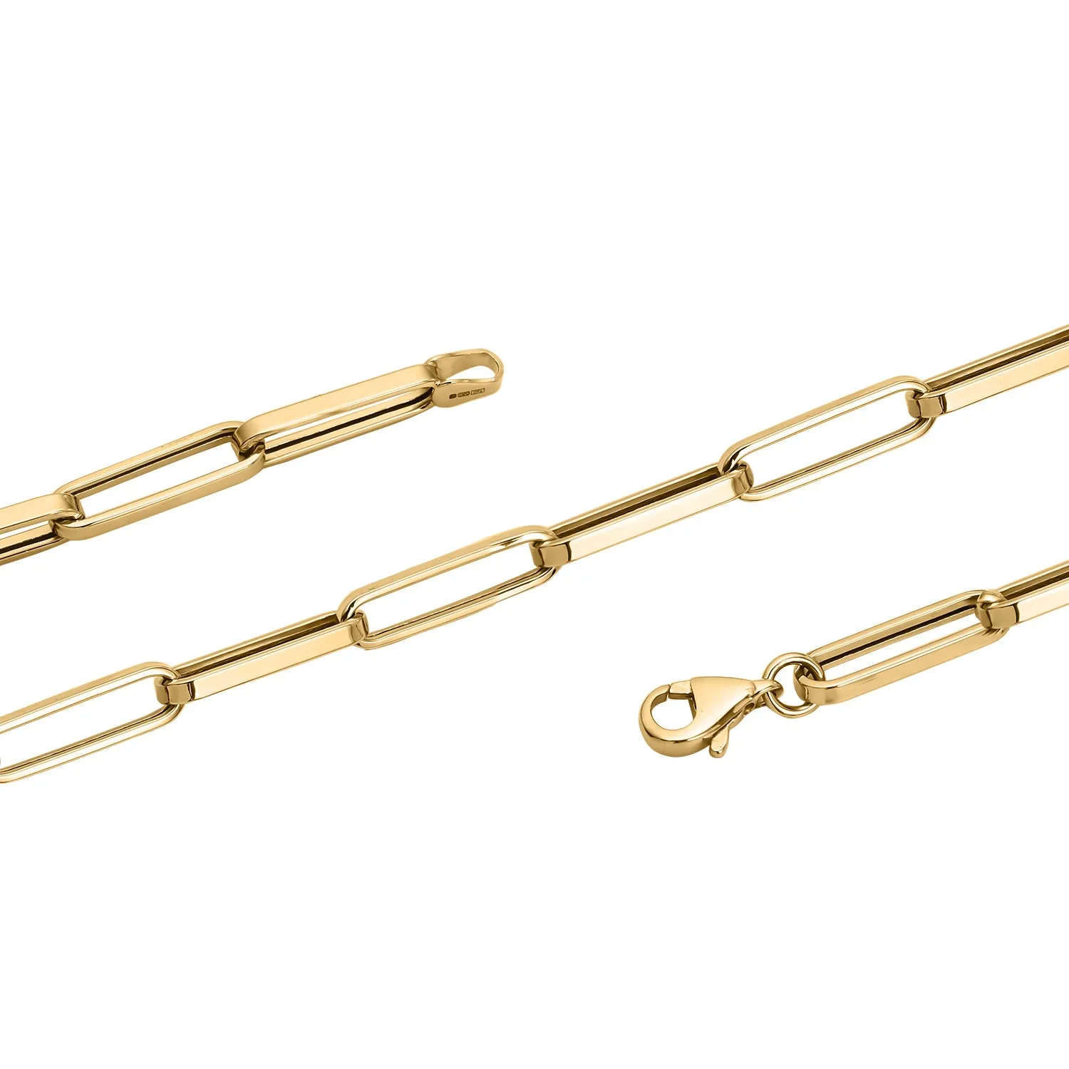 Paperclip Necklace in 14K Yellow Gold