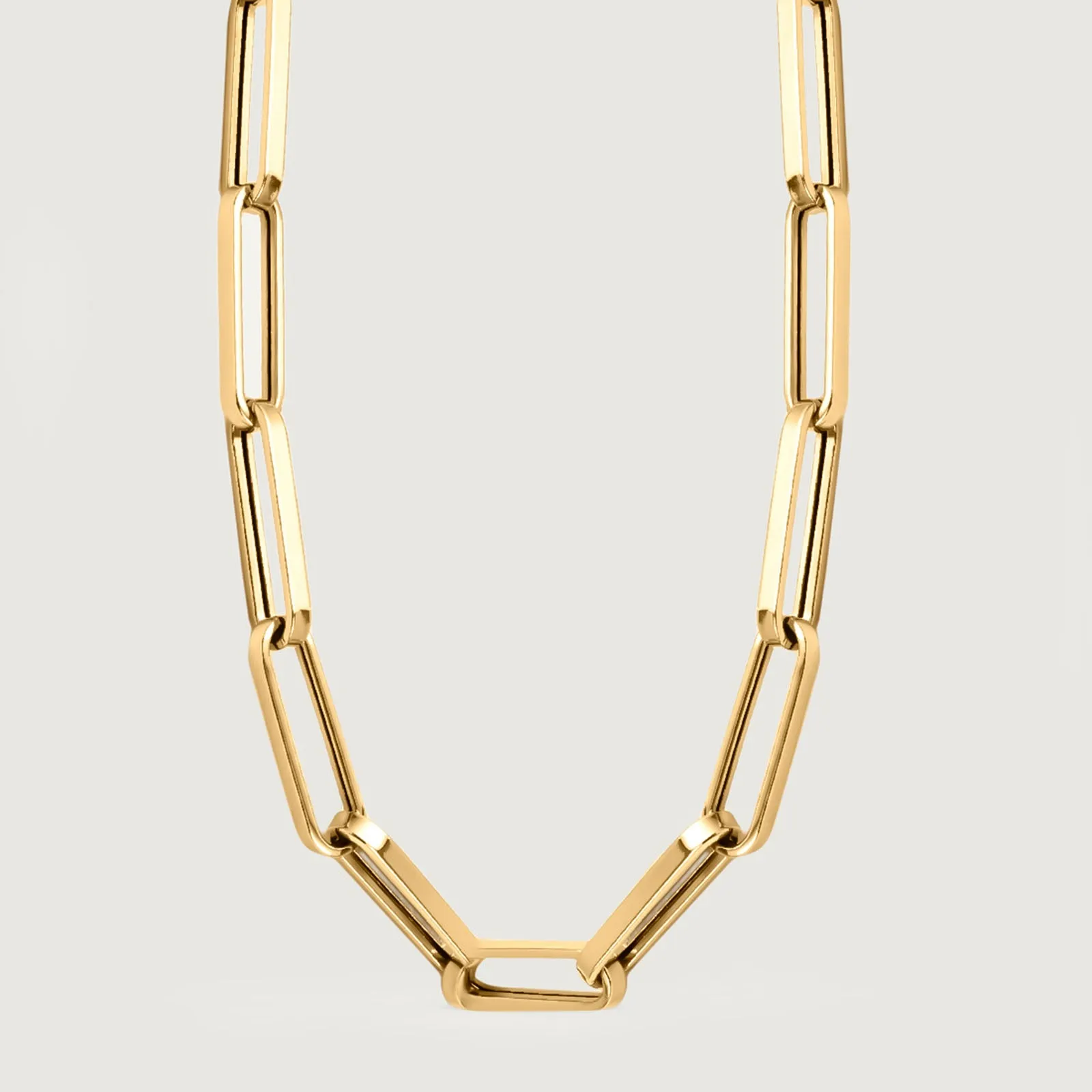 Paperclip Necklace in 14K Yellow Gold