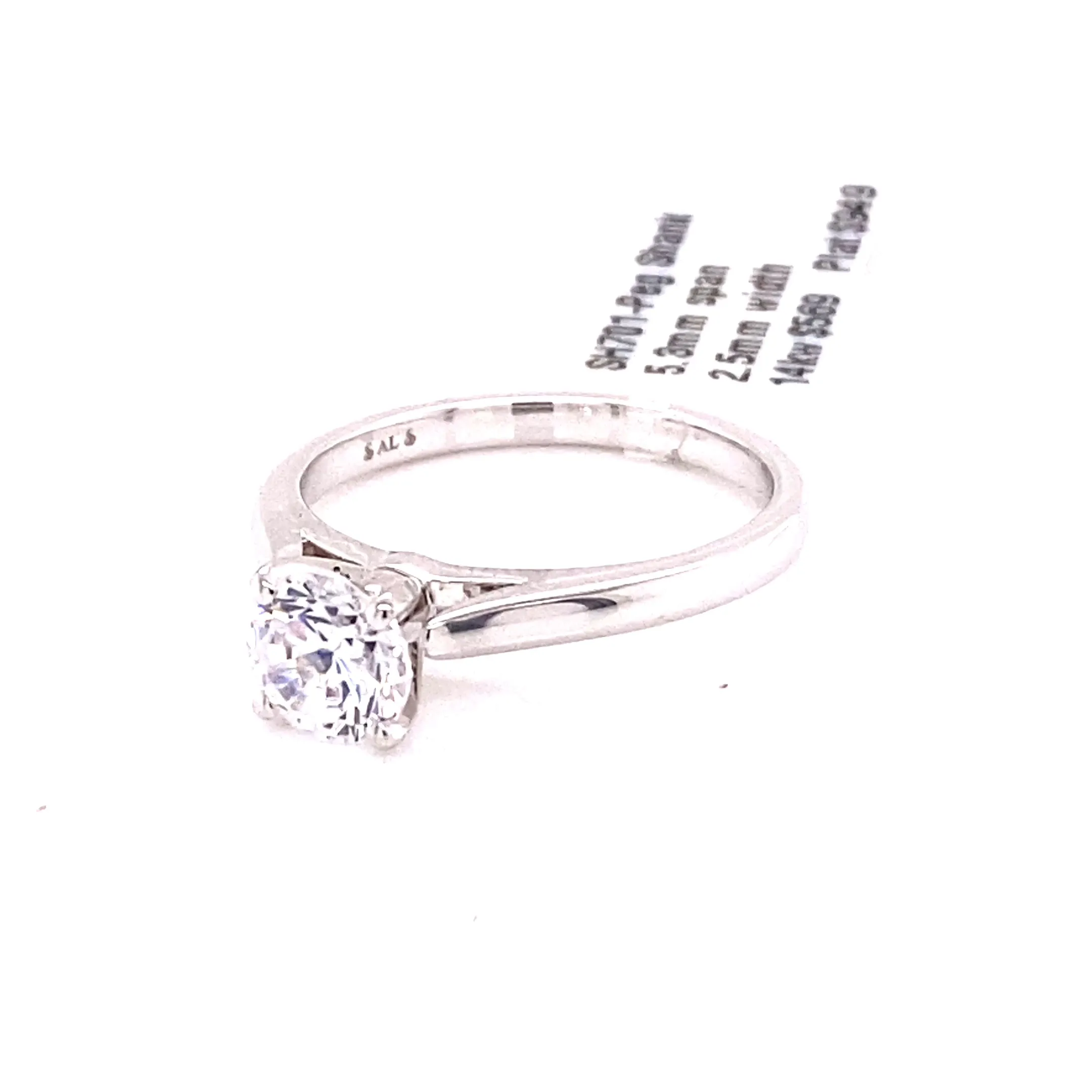 Platinum/Gold Round Diamond Solitaire Ring (Piece by Piece™)