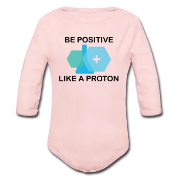 "Be Positive" (black) - Baby Long Sleeve One Piece