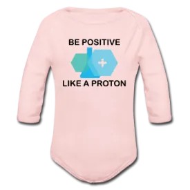 "Be Positive" (black) - Baby Long Sleeve One Piece