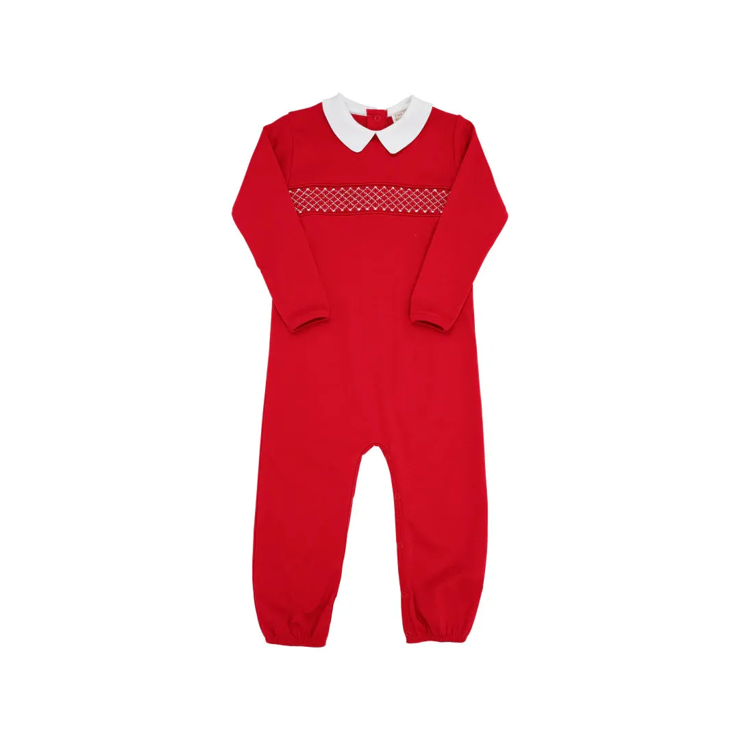 Rigsby Romper
Richmond Red with Worth Avenue White Smocking