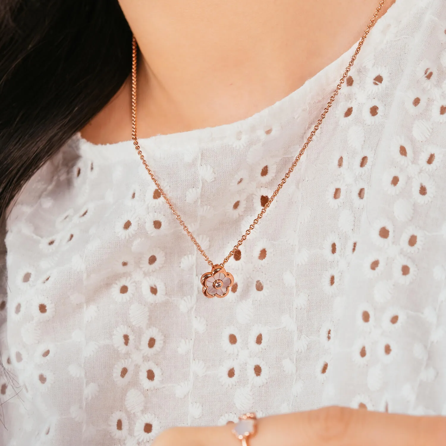 Rose Gold Calla Necklace