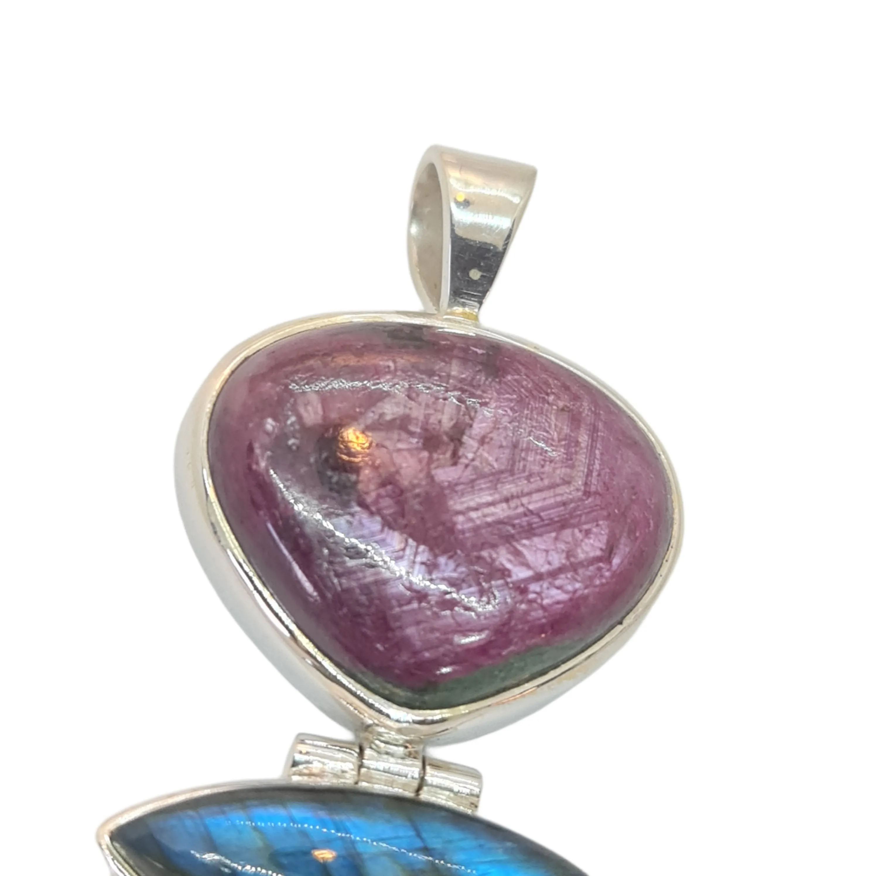 Ruby Labradorite Malachite XL pendant