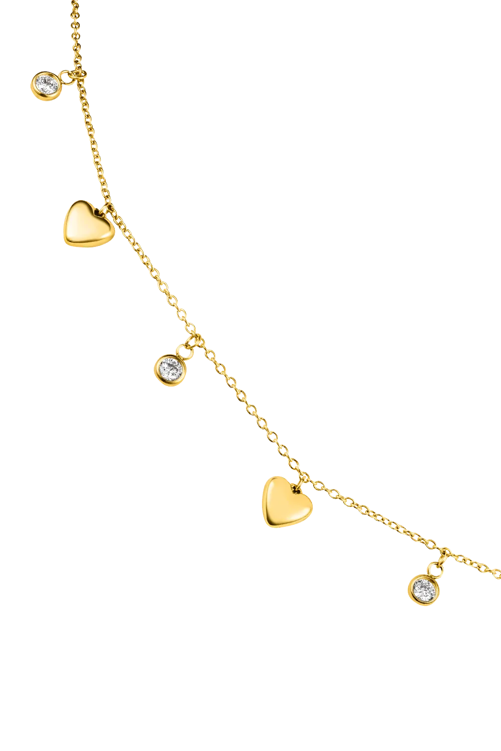 Shining Heart Necklace 14K Gold Plated