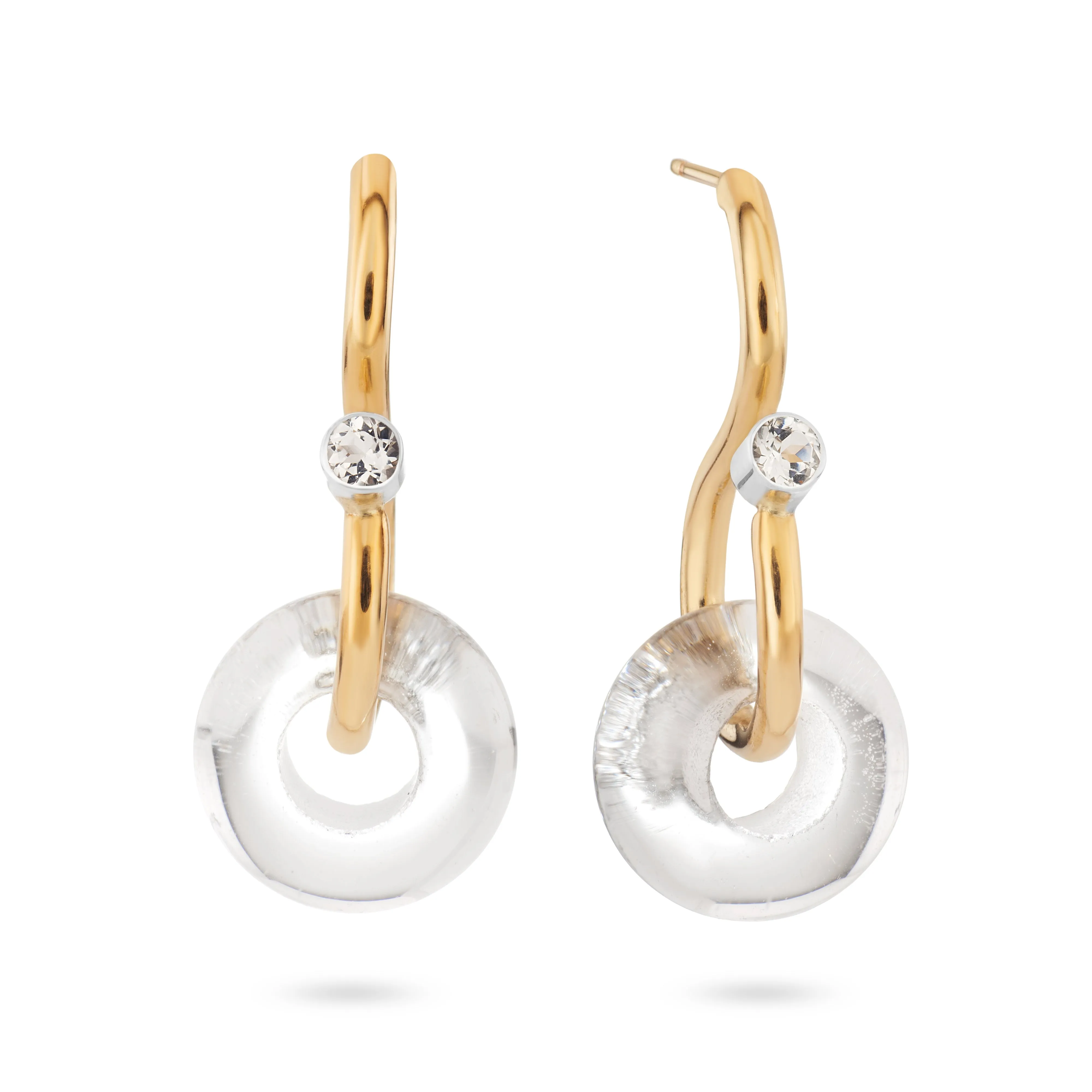 Signature Poise Quartz 9kt Gold Earrings