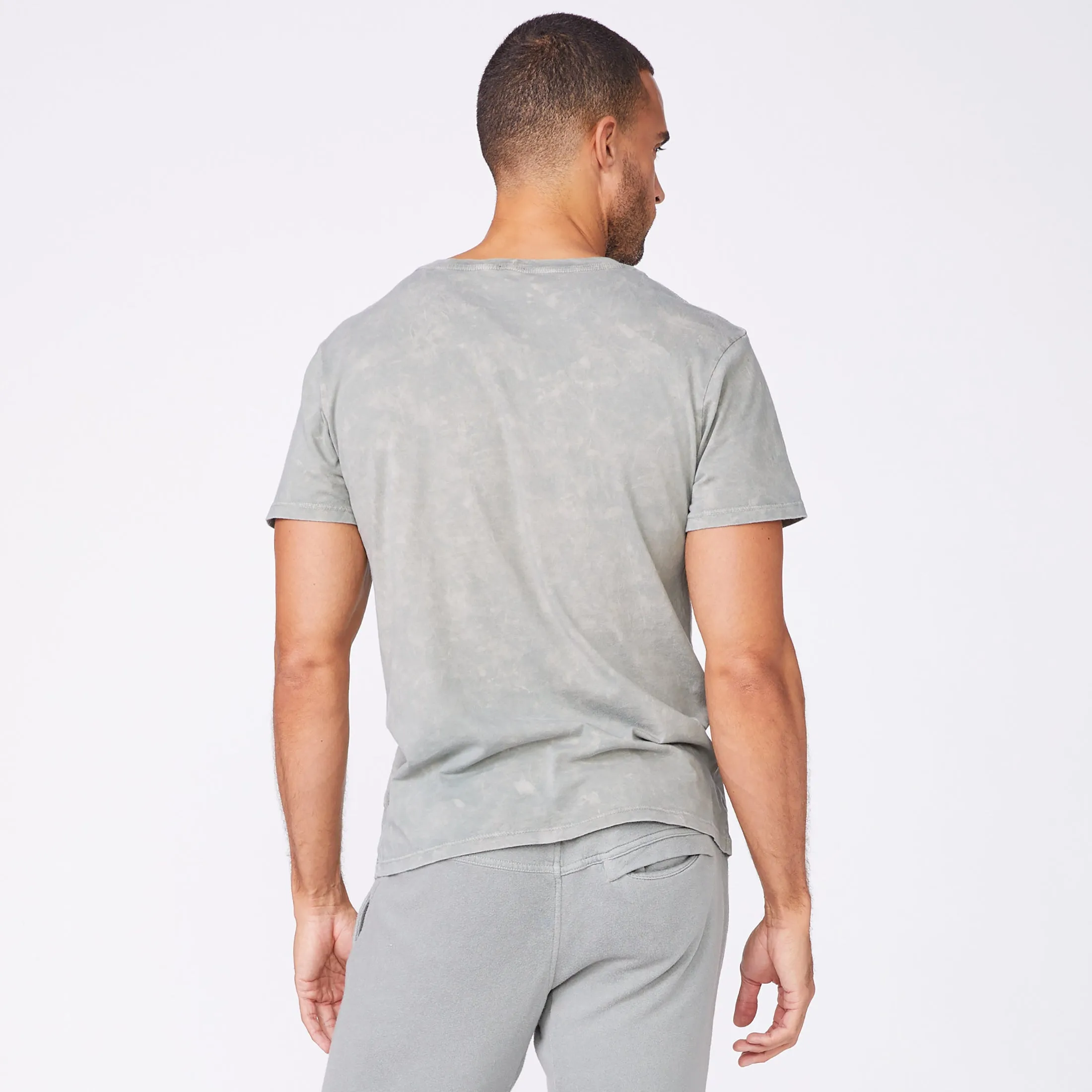 Stone Wash Relaxed Pocket Crew